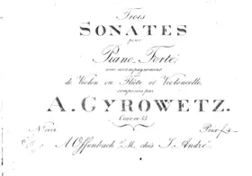 3 Sonatas for Piano, Violin (or Flute) and Violoncello