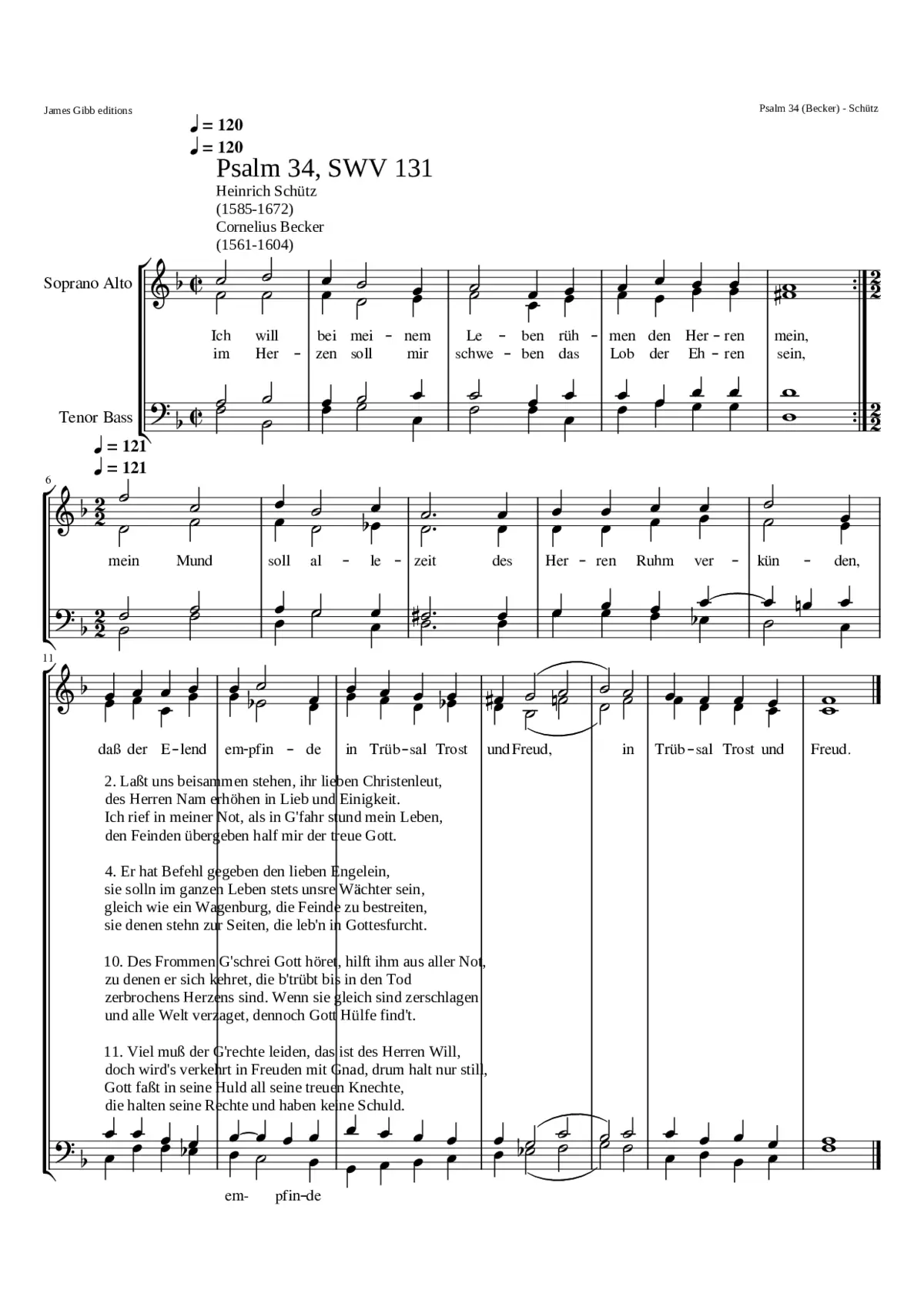 Ich will so lang ich lebe SWV 131 - Page 1