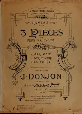 3 Pièces pour Flûte & Clavecin