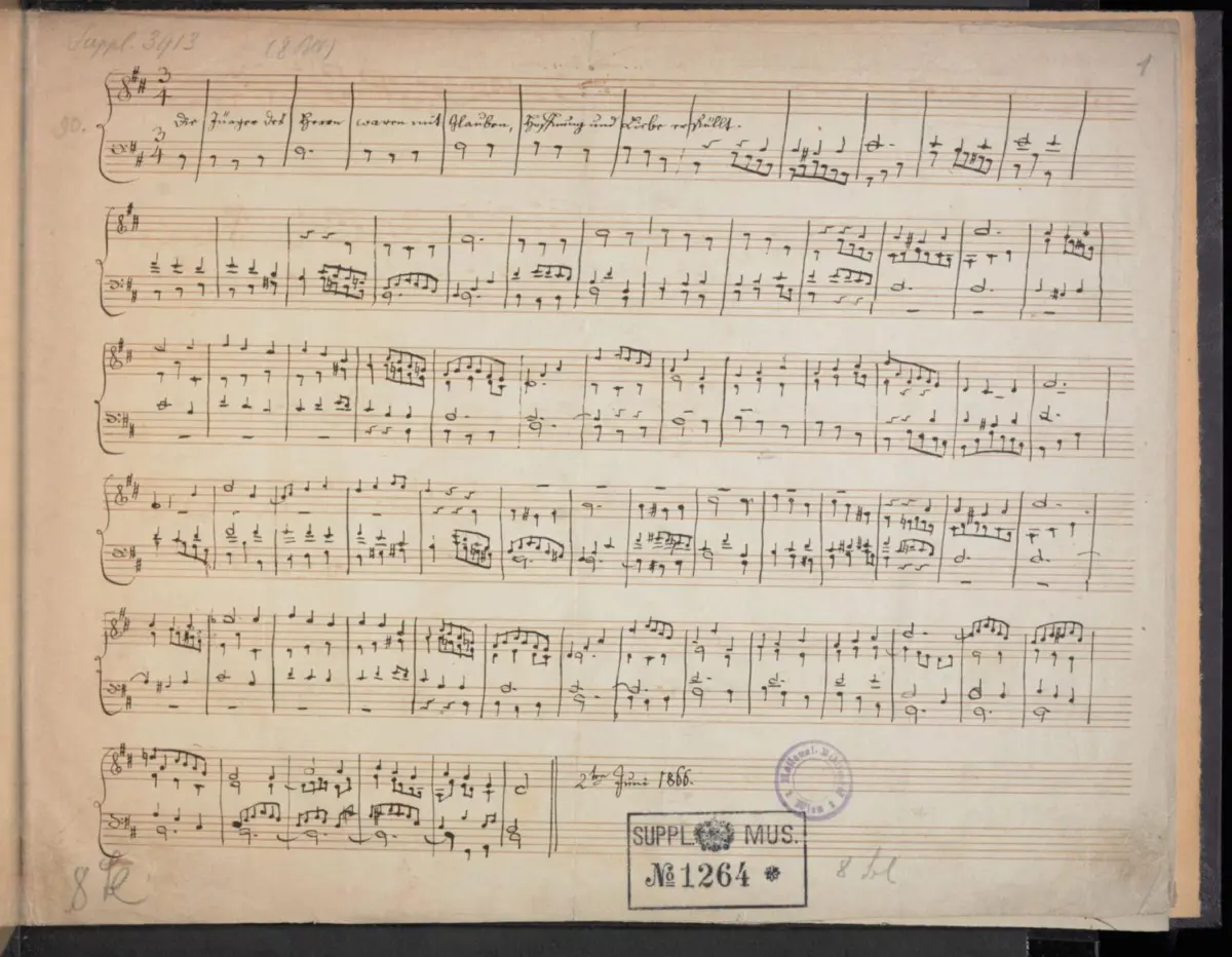 16 Fugues, A-Wn Mus.Hs.1264 - Page 1