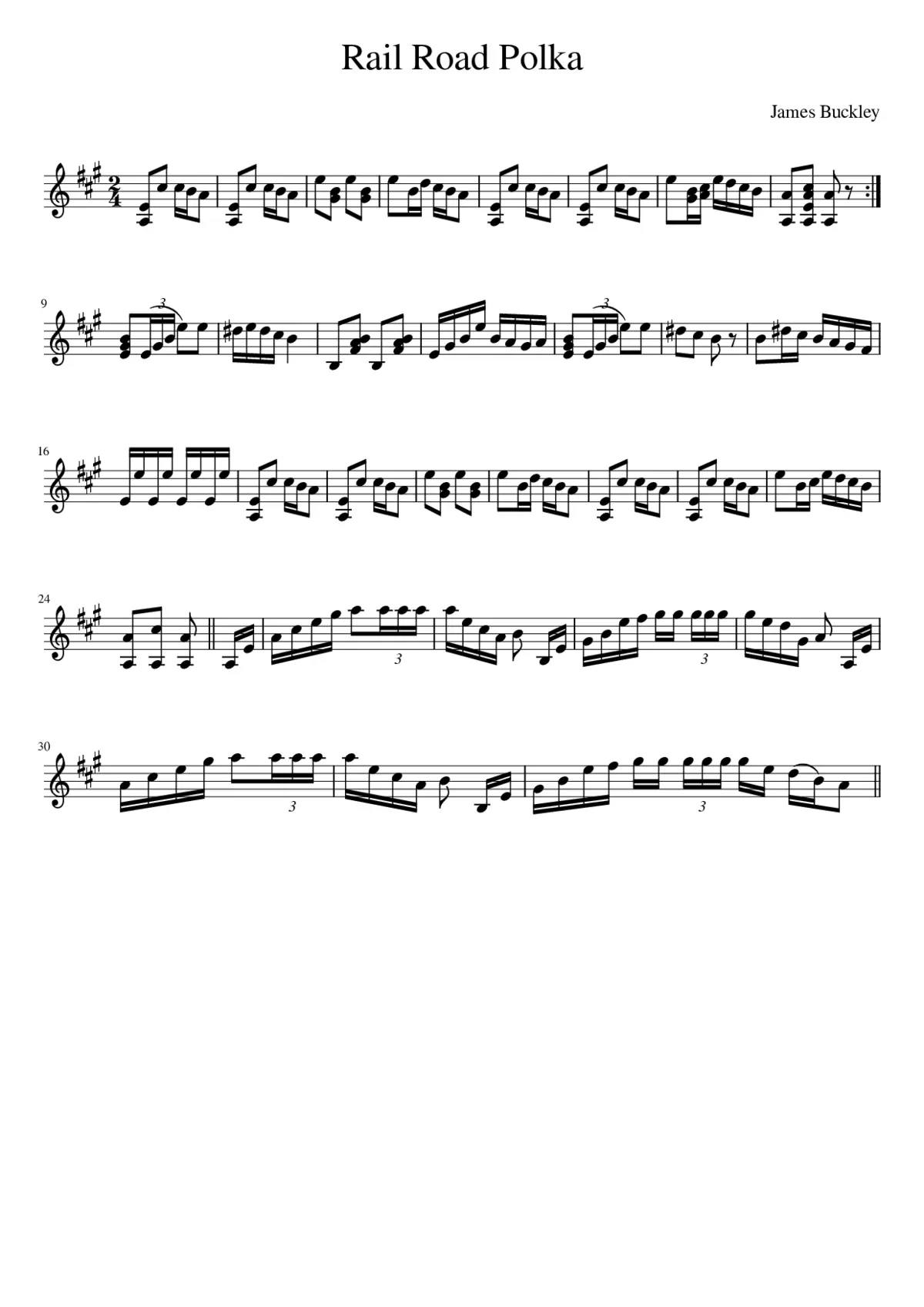 Rail Road Polka - Page 1