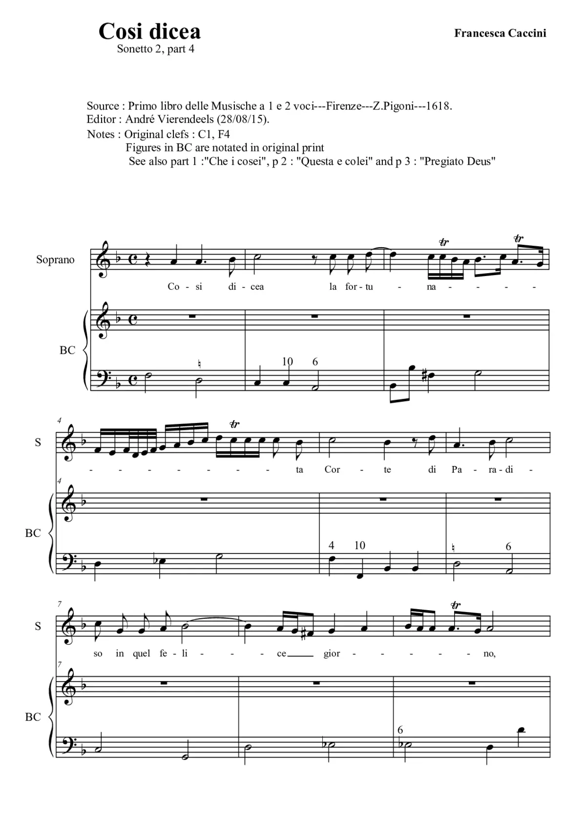 Cosi dicea - Page 1