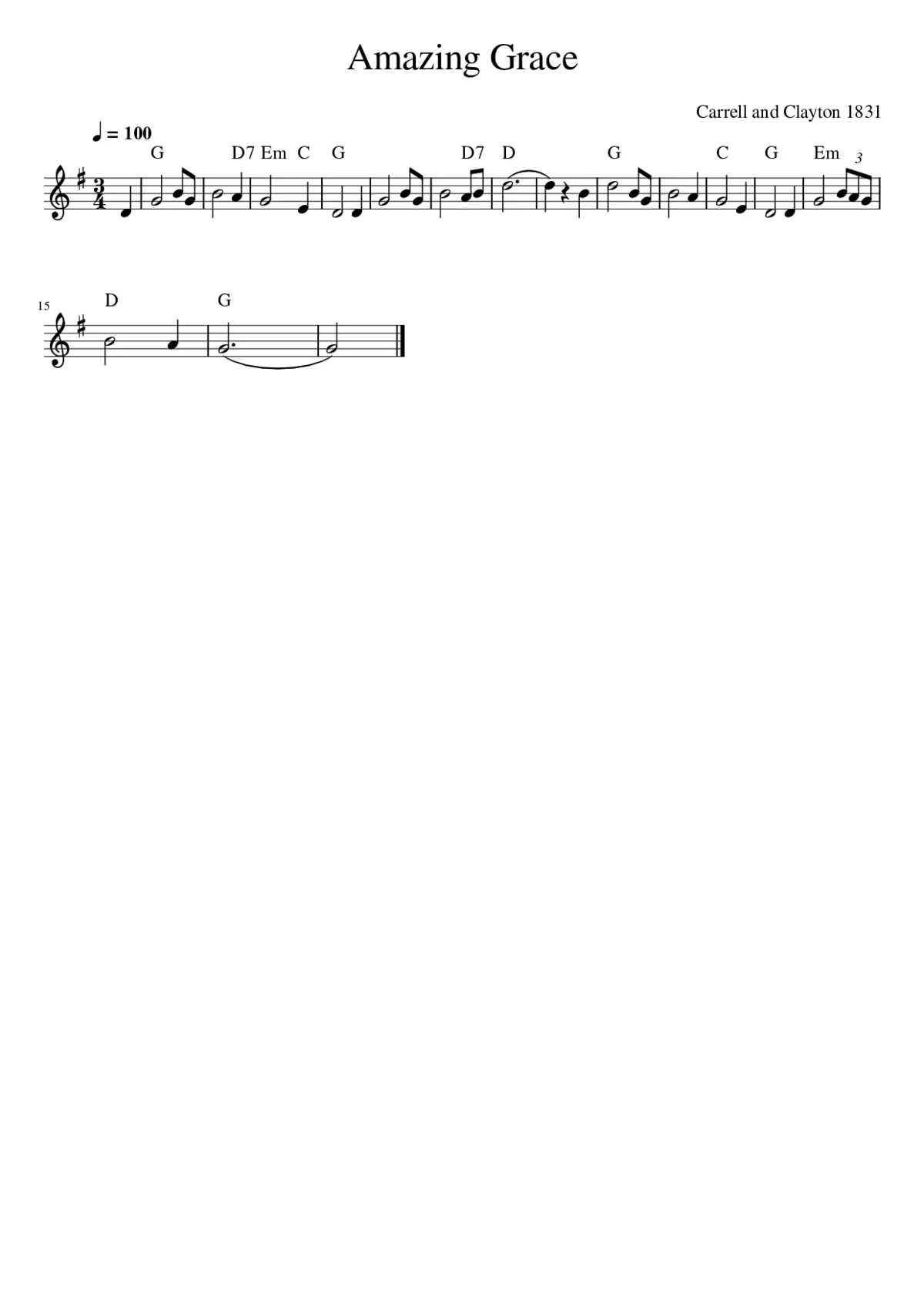 Amazing Grace - Page 1