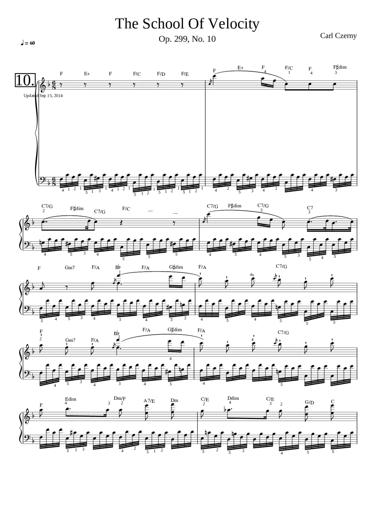 Scool of Velocity op.299 no.1 Czerny - Page 1