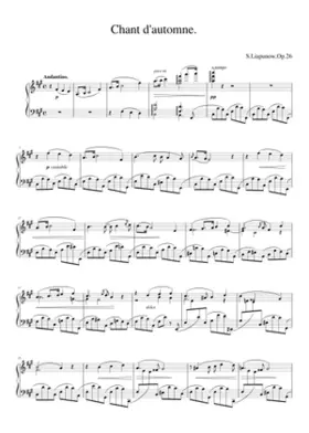 Chant d'automne Op.26