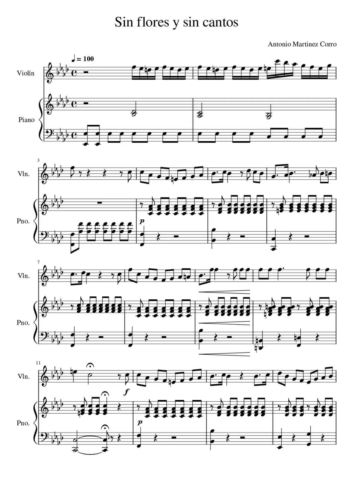 Sin Flores Y Sin Cantos - Page 1