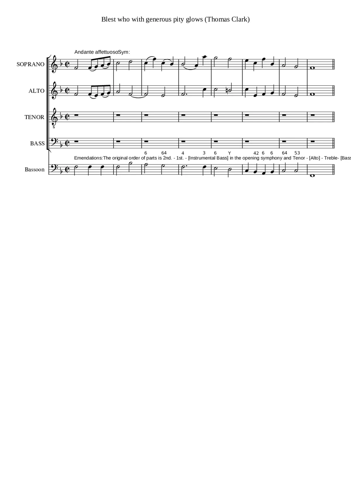 Blest who with generous pity glows - Page 1