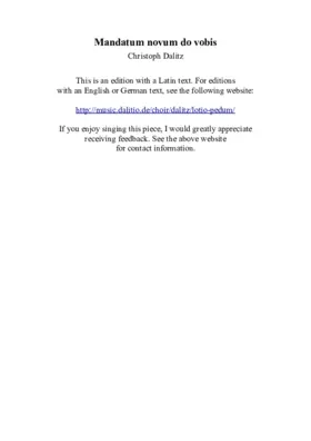 Mandatum novum do vobis