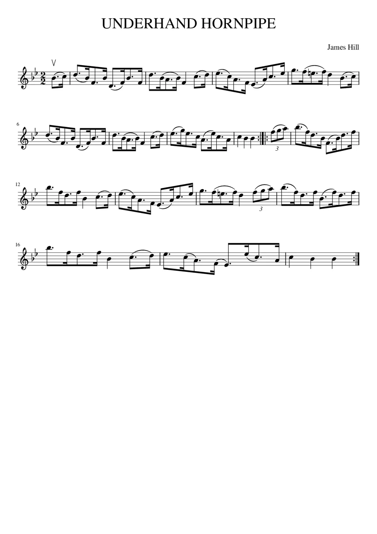 UNDERHAND HORNPIPE - Page 1