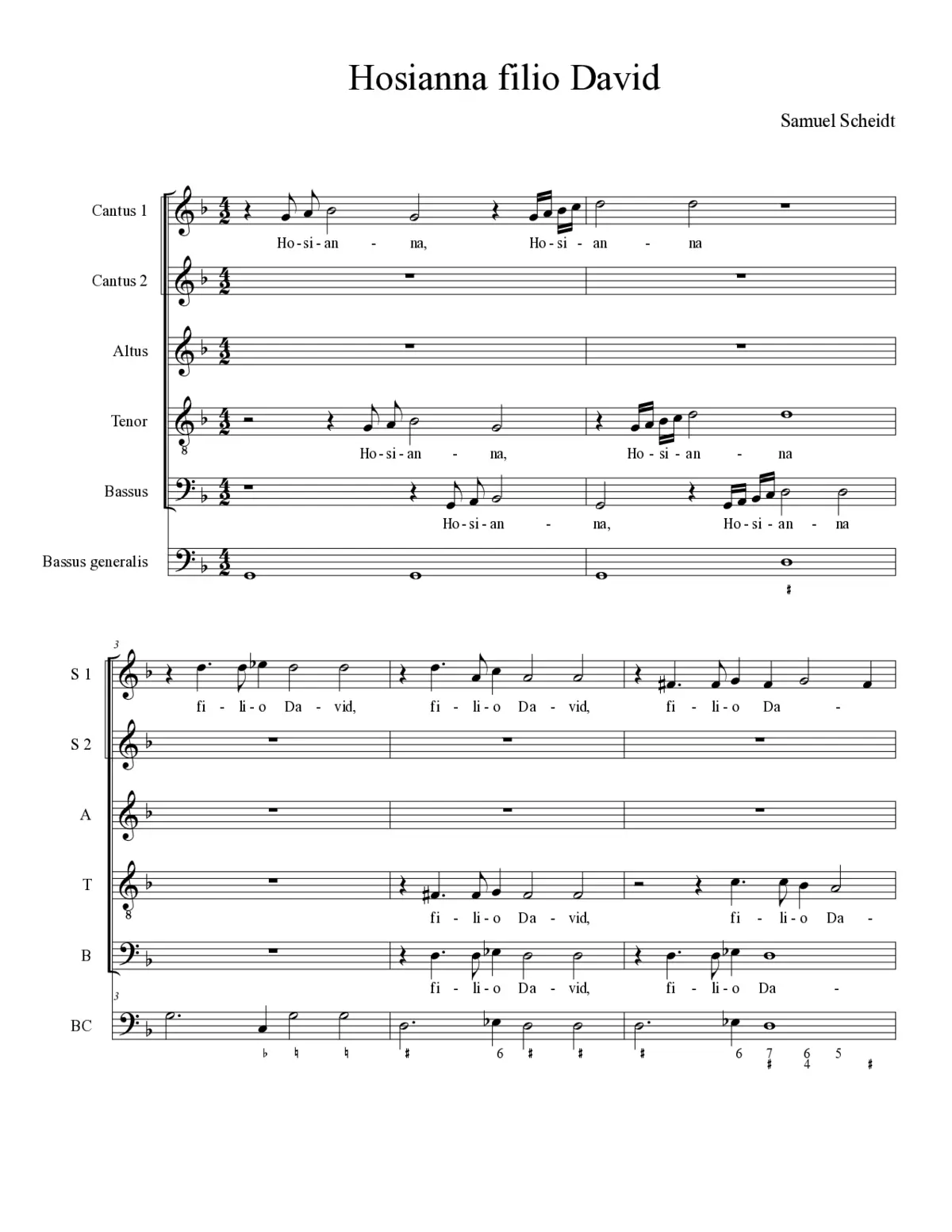 Hosianna filio David - Page 1