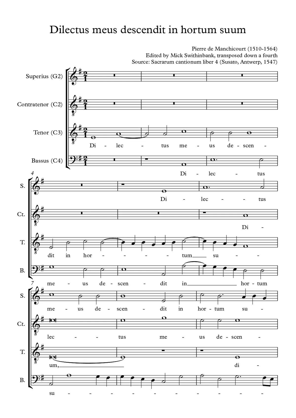 Dilectus meus descendit in hortum suum - Page 1