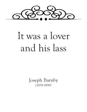 It was a lover and his lass