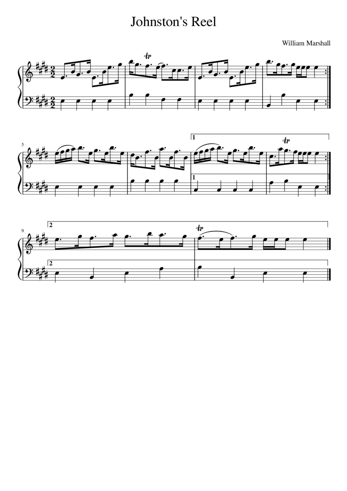 Johnston's Reel - Page 1