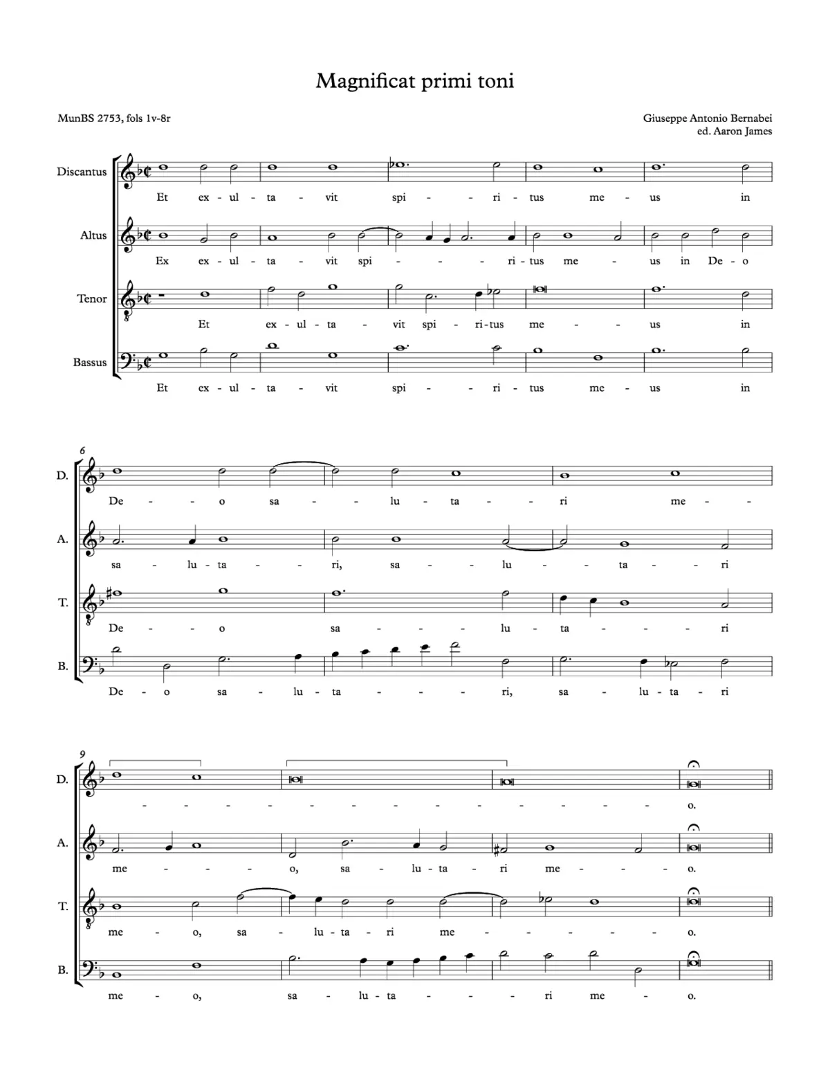 Magnificat primi toni - Page 1