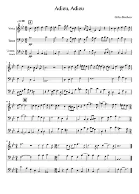 Adieu adieu mon joileux souvenir