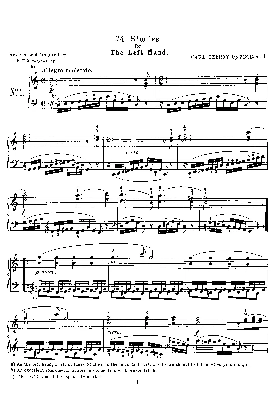 24 Piano Studies for the Left Hand - Page 1