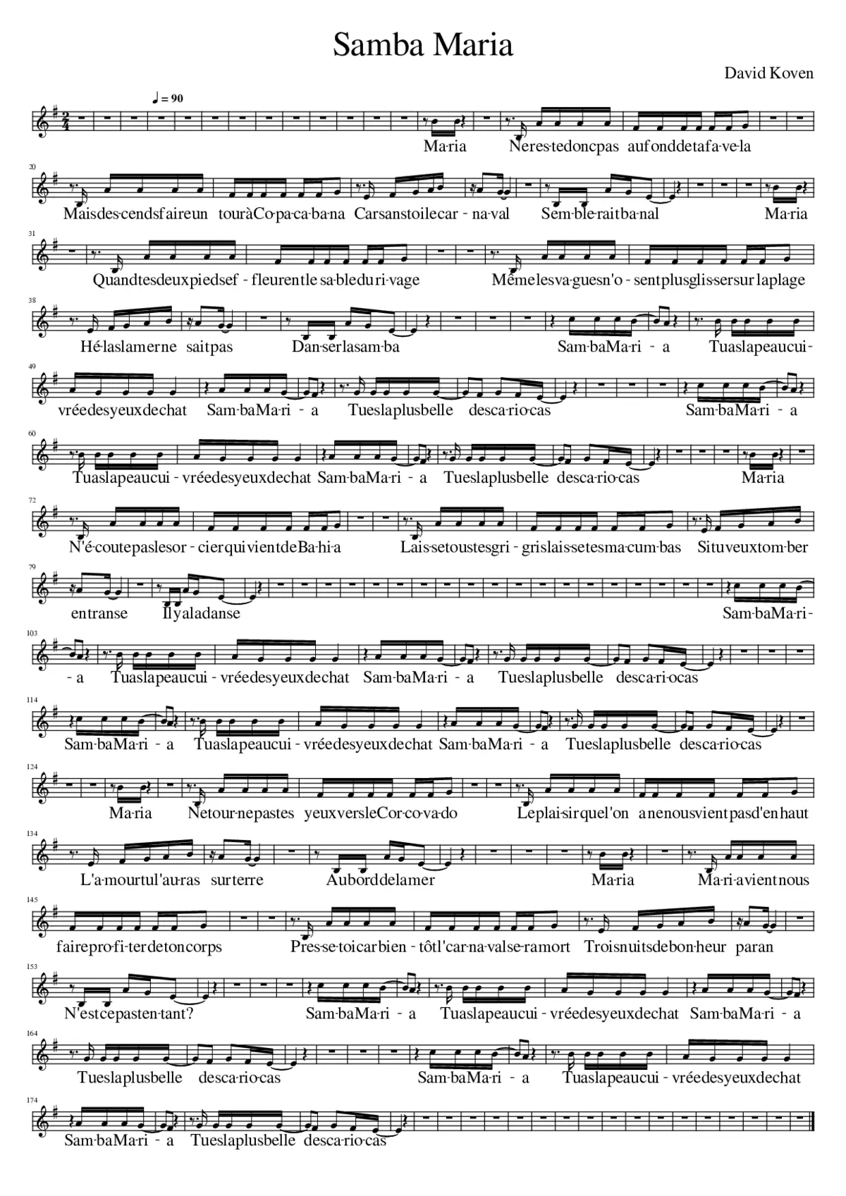 Samba Maria - Page 1