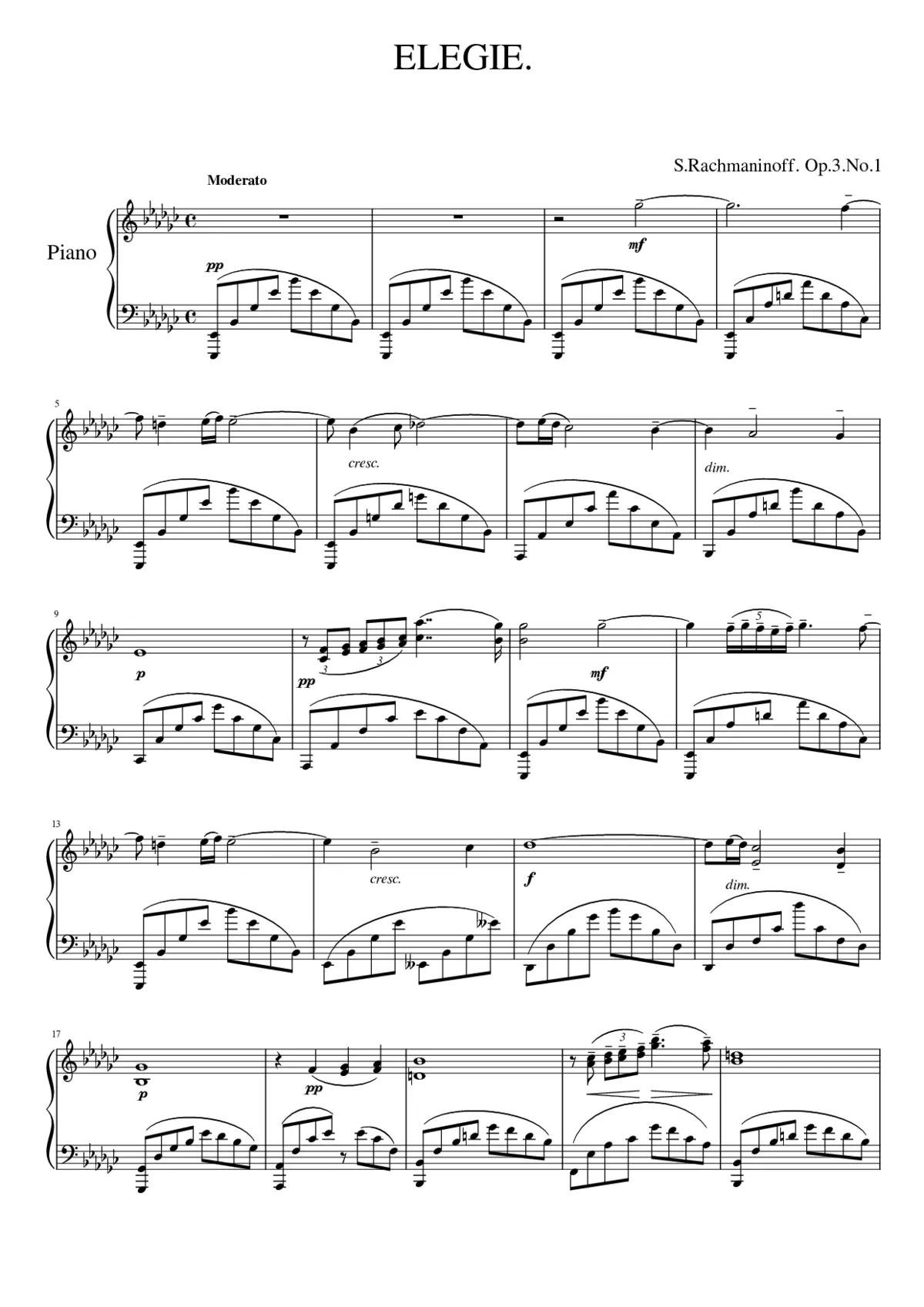 Morceaux de fantaisie Op.3 - Page 1