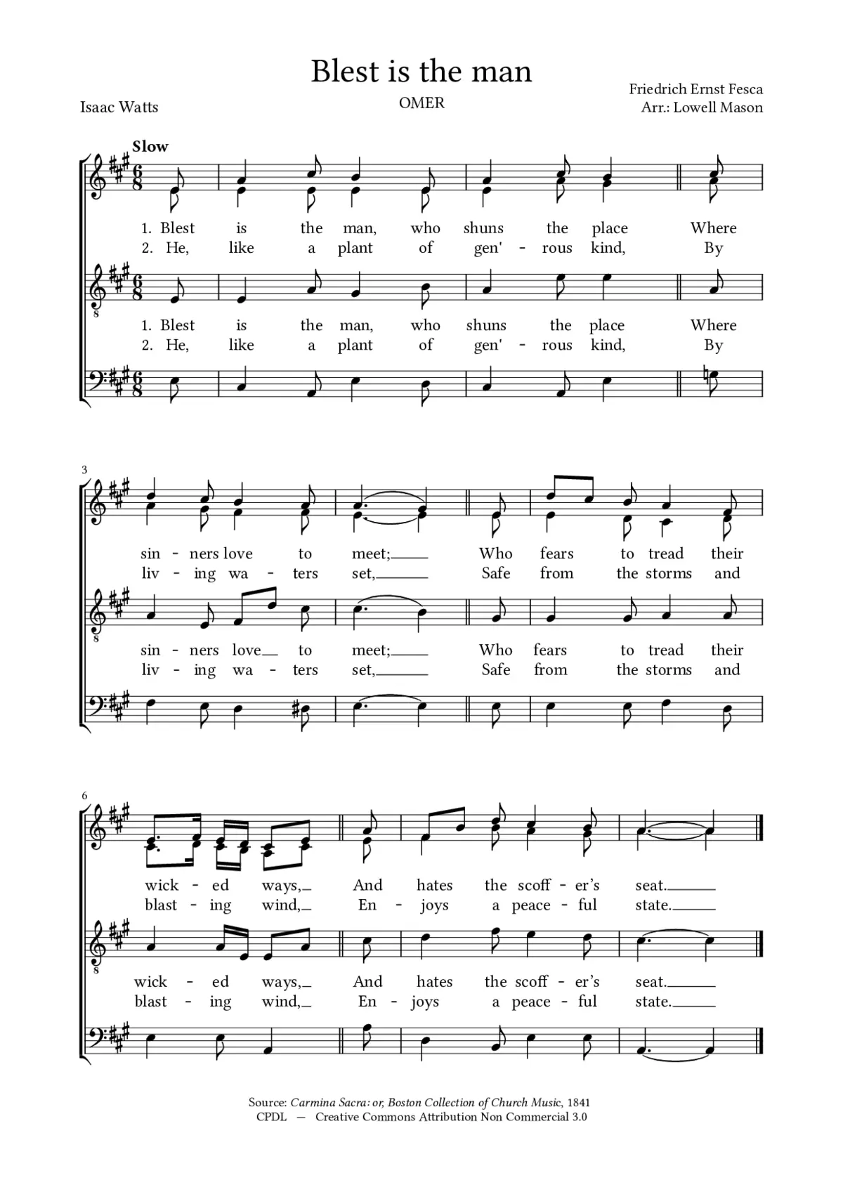 Blest is the man, who shuns the place - Page 1