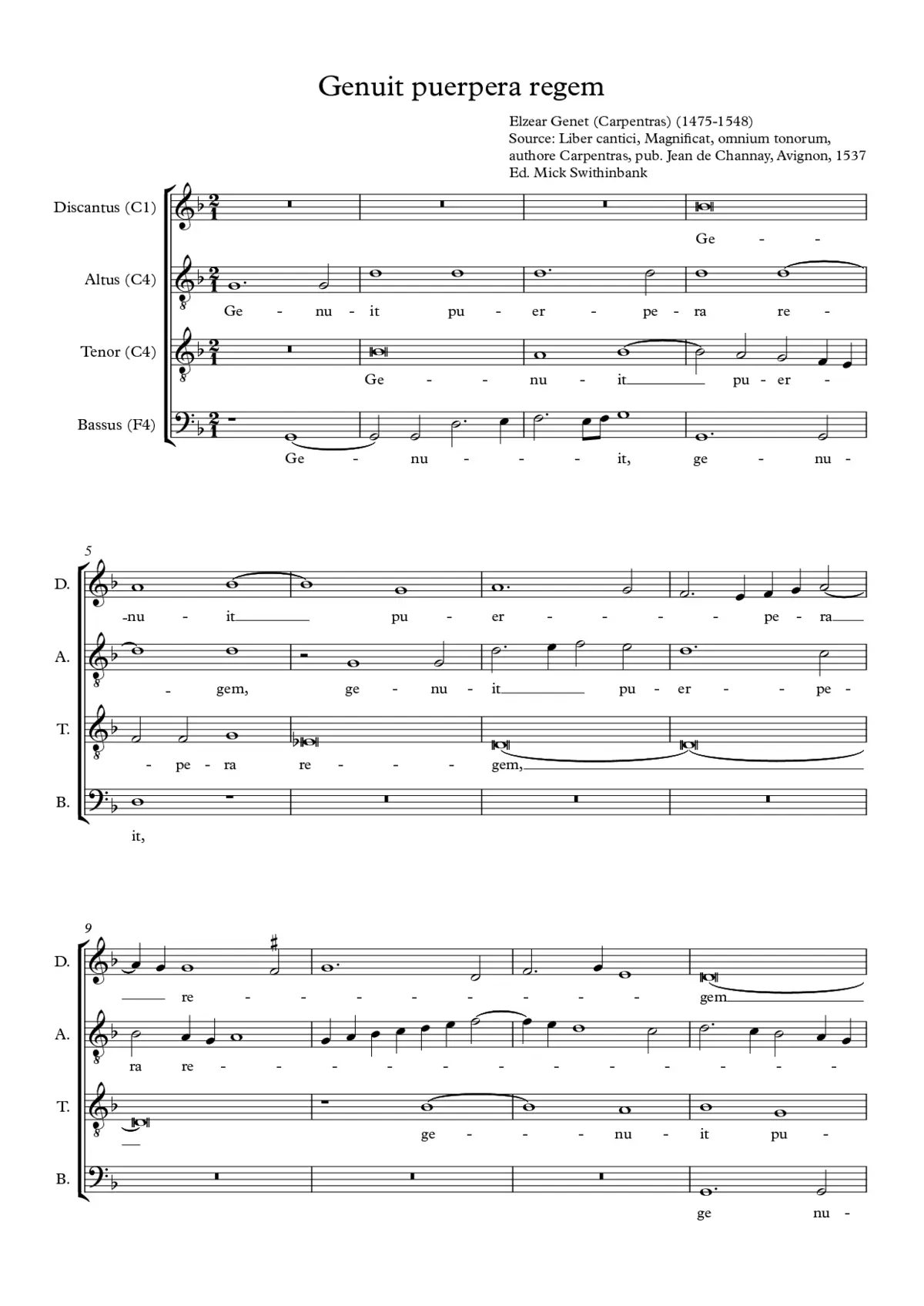 Genuit puerpera regem - Page 1