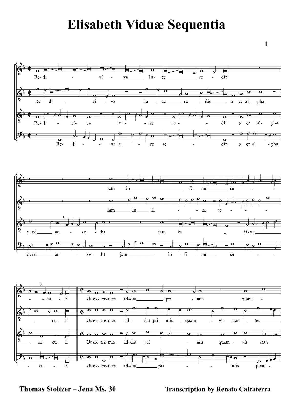 Elisabeth Viduæ Sequentia - Page 1