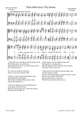 Thou didst leave Thy throne and Thy kingly crown