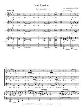 Veni Domine, Op. 39, No. 1