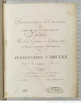 Divertissement pour 2 Guitares ou Guitare seule