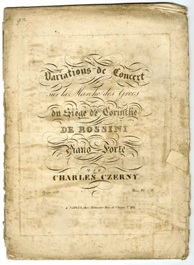 Variations de concert sur 'Le siège de Corinthe'