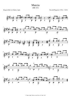 Guitar March in A major