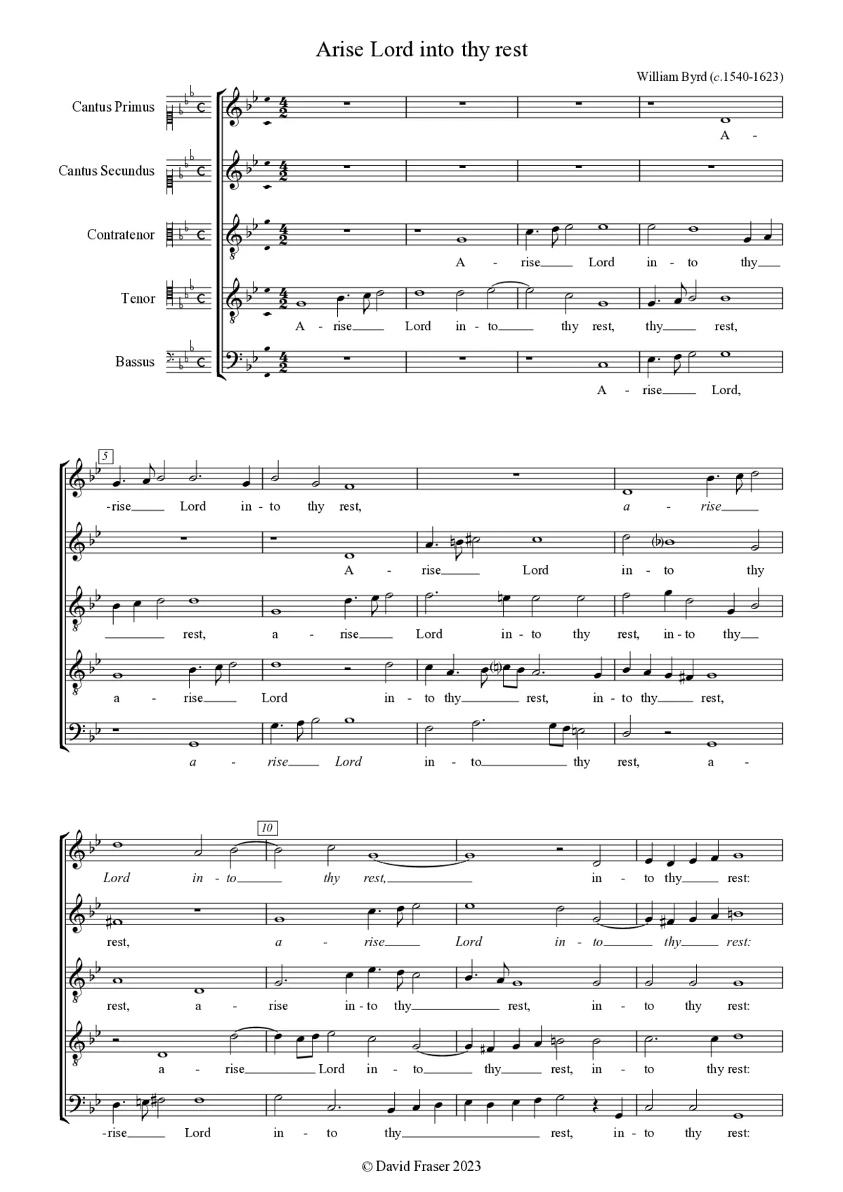 Arise Lord into thy rest - Page 1