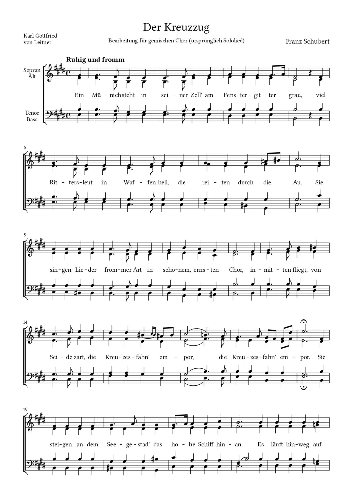 Der Kreuzzug, D932 - Page 1