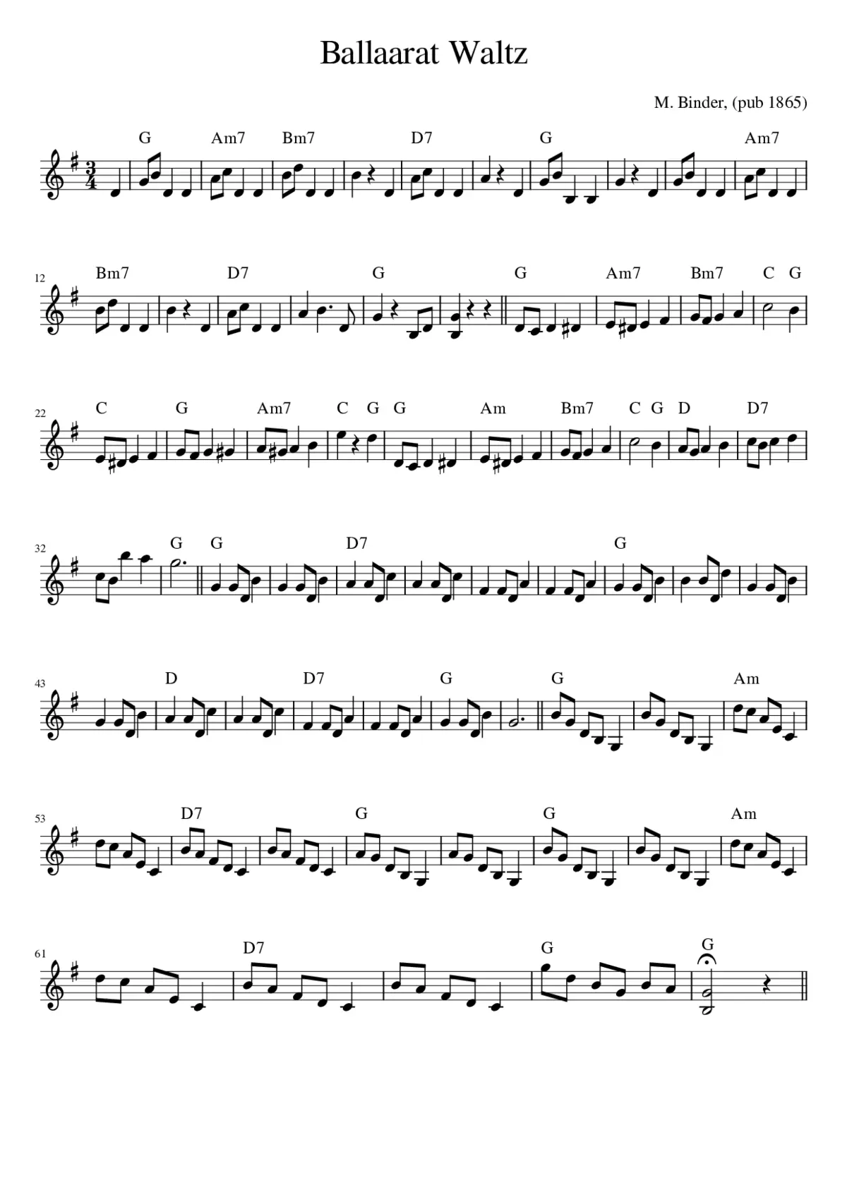 Ballaarat Waltz - Page 1