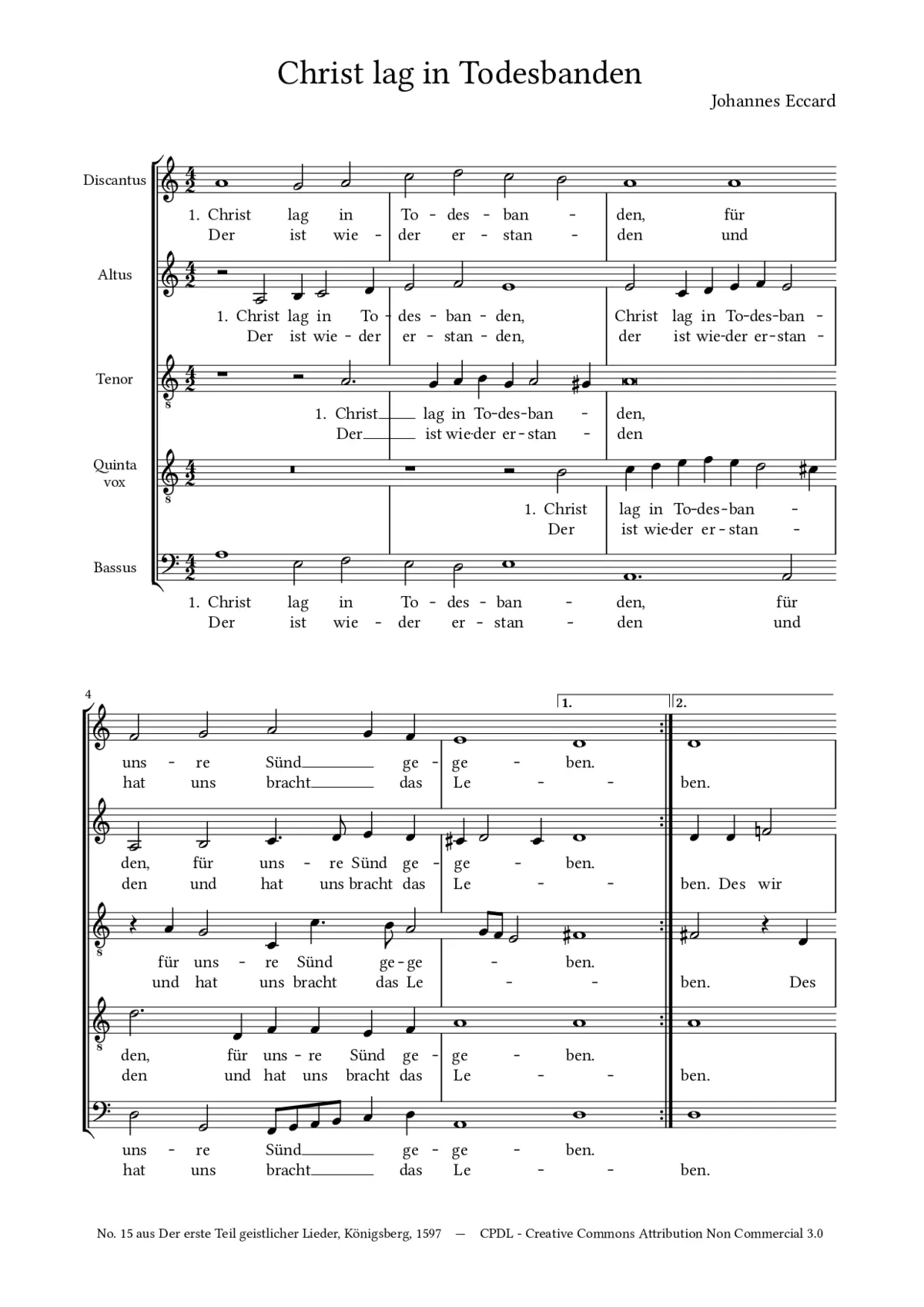 Christ lag in Todesbanden - Page 1