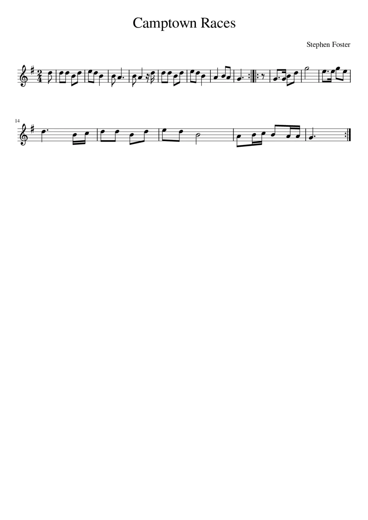 Camptown Races - Page 1