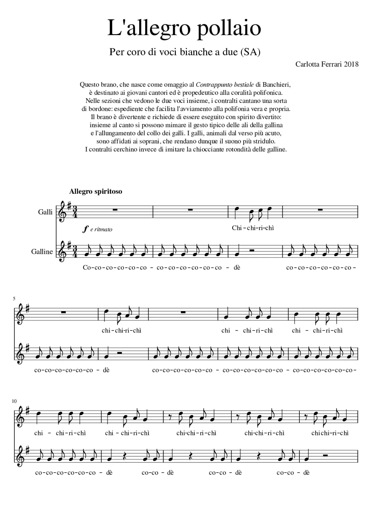 L'allegro pollaio - Page 1