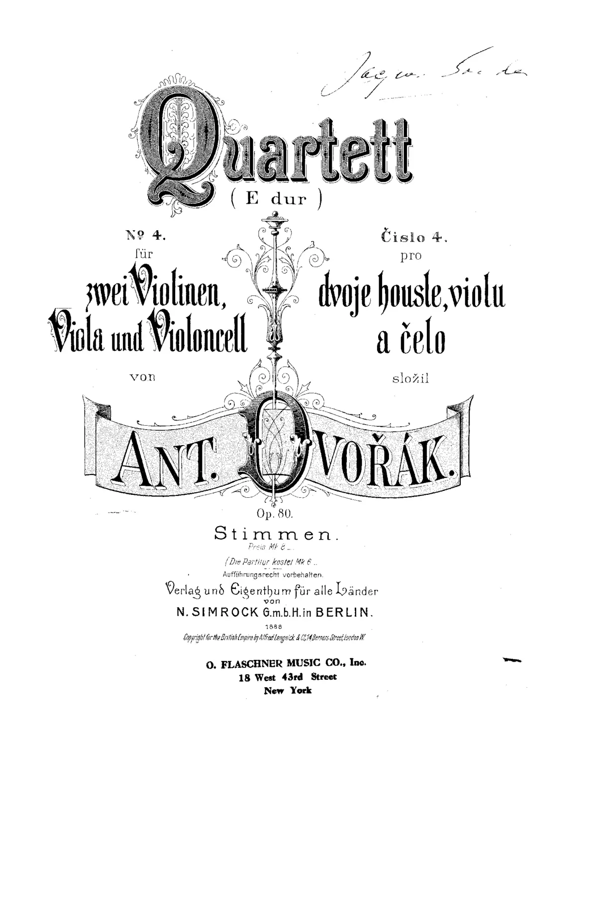 String Quartet No.8 - Page 1