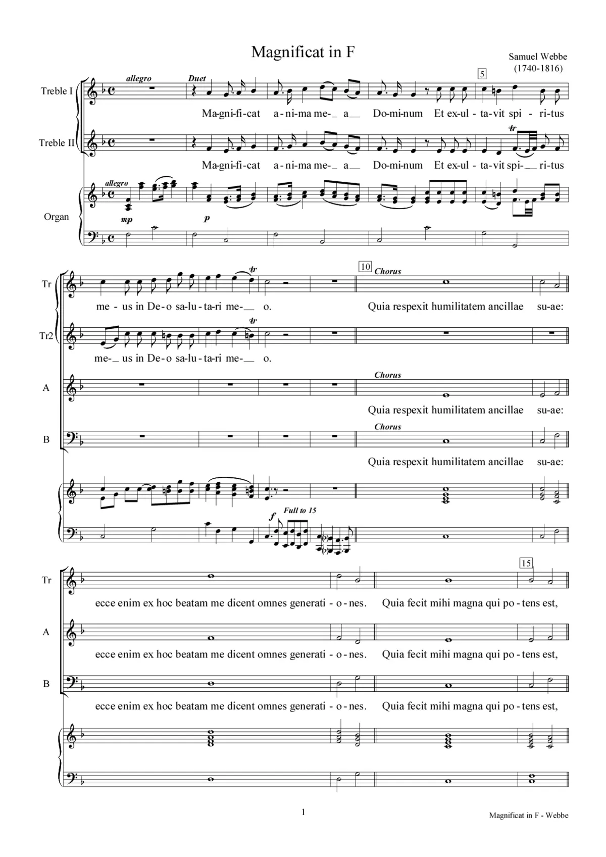 Magnificat in F - Page 1