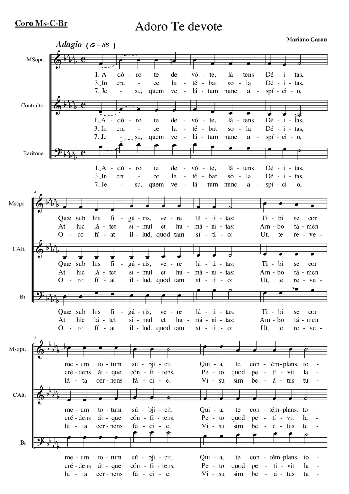 Adoro Te devote - Page 1