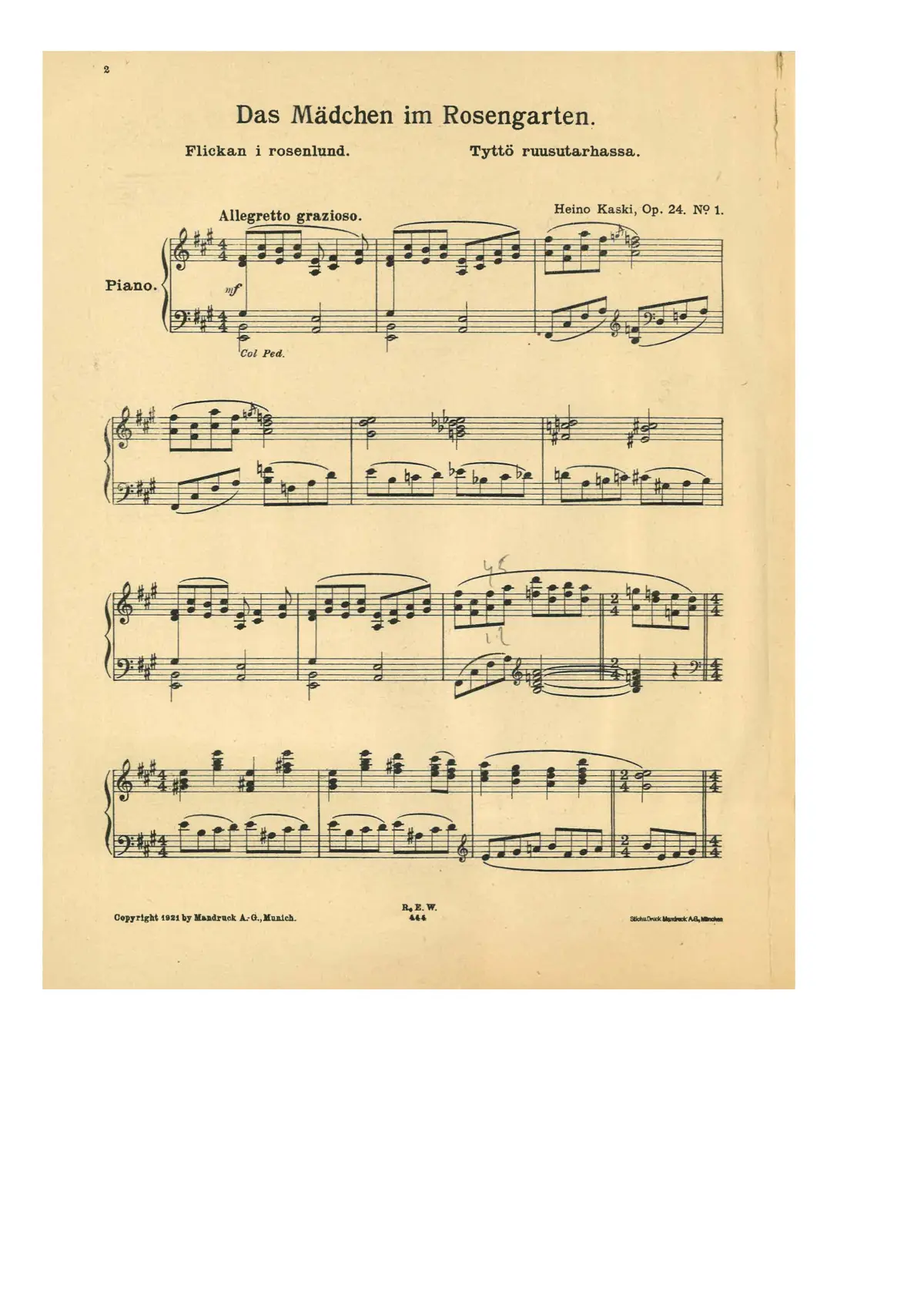 3 Piano Pieces - Page 1