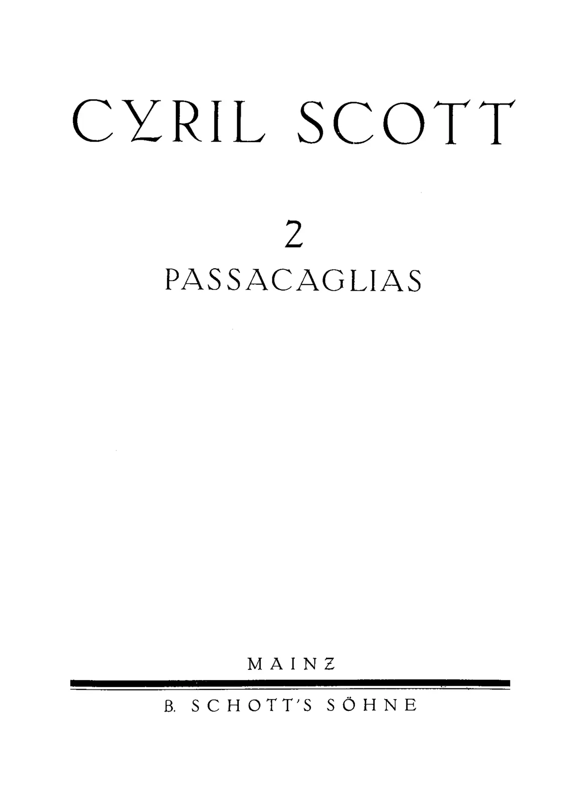 2 Passacaglias - Page 1