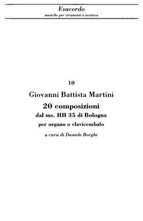 20 Compositions for Organ or Harpsichord