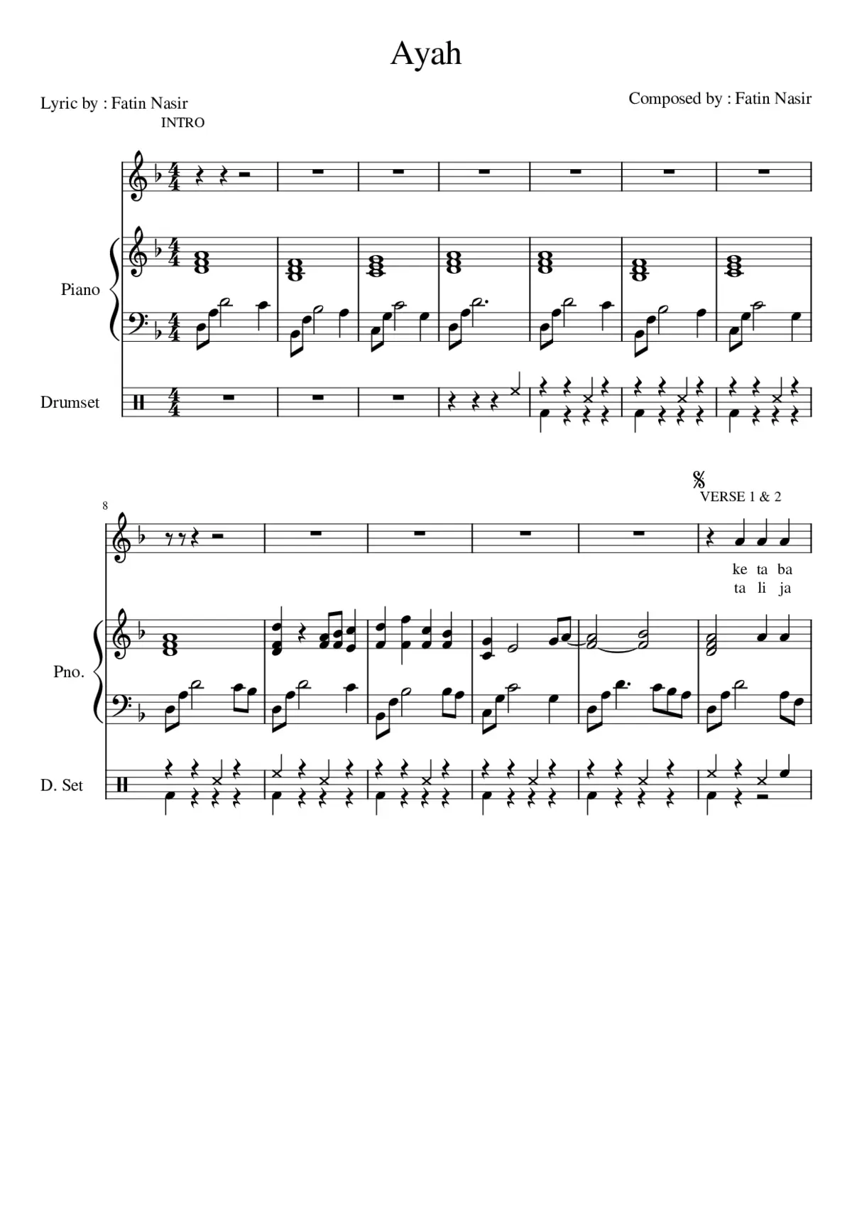 Fatin Ayah pop comp - Page 1