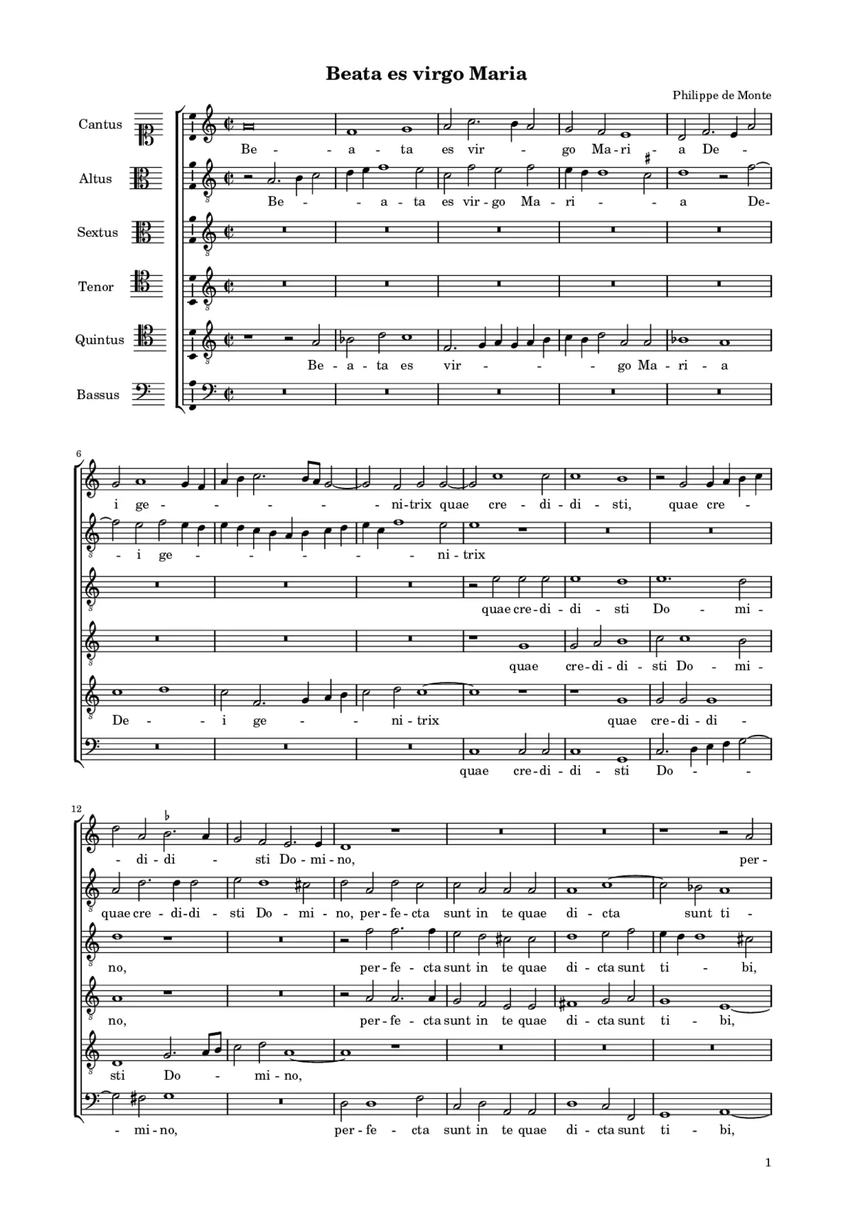 Beata es virgo Maria - Page 1