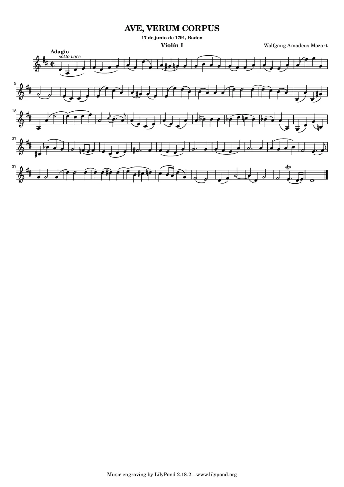 Ave verum corpus - Page 1