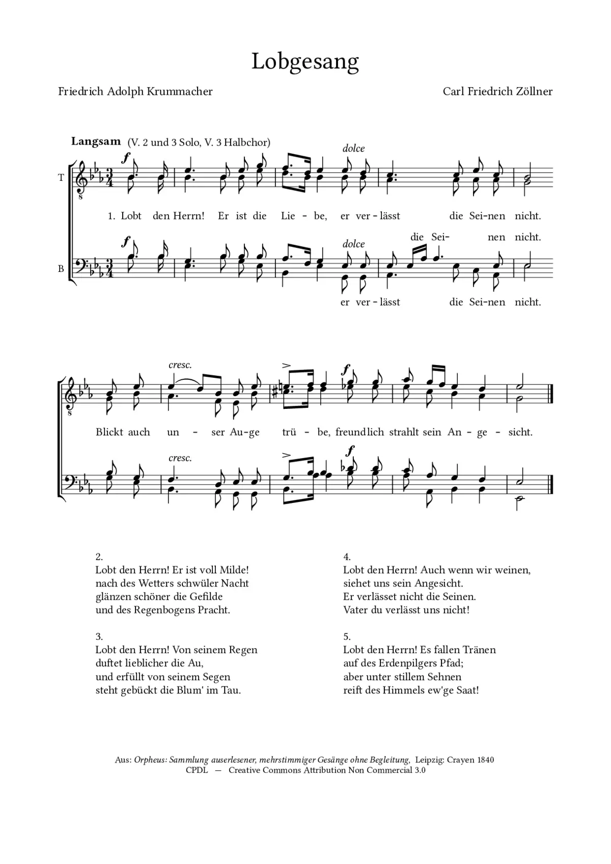 Lobgesang - Page 1
