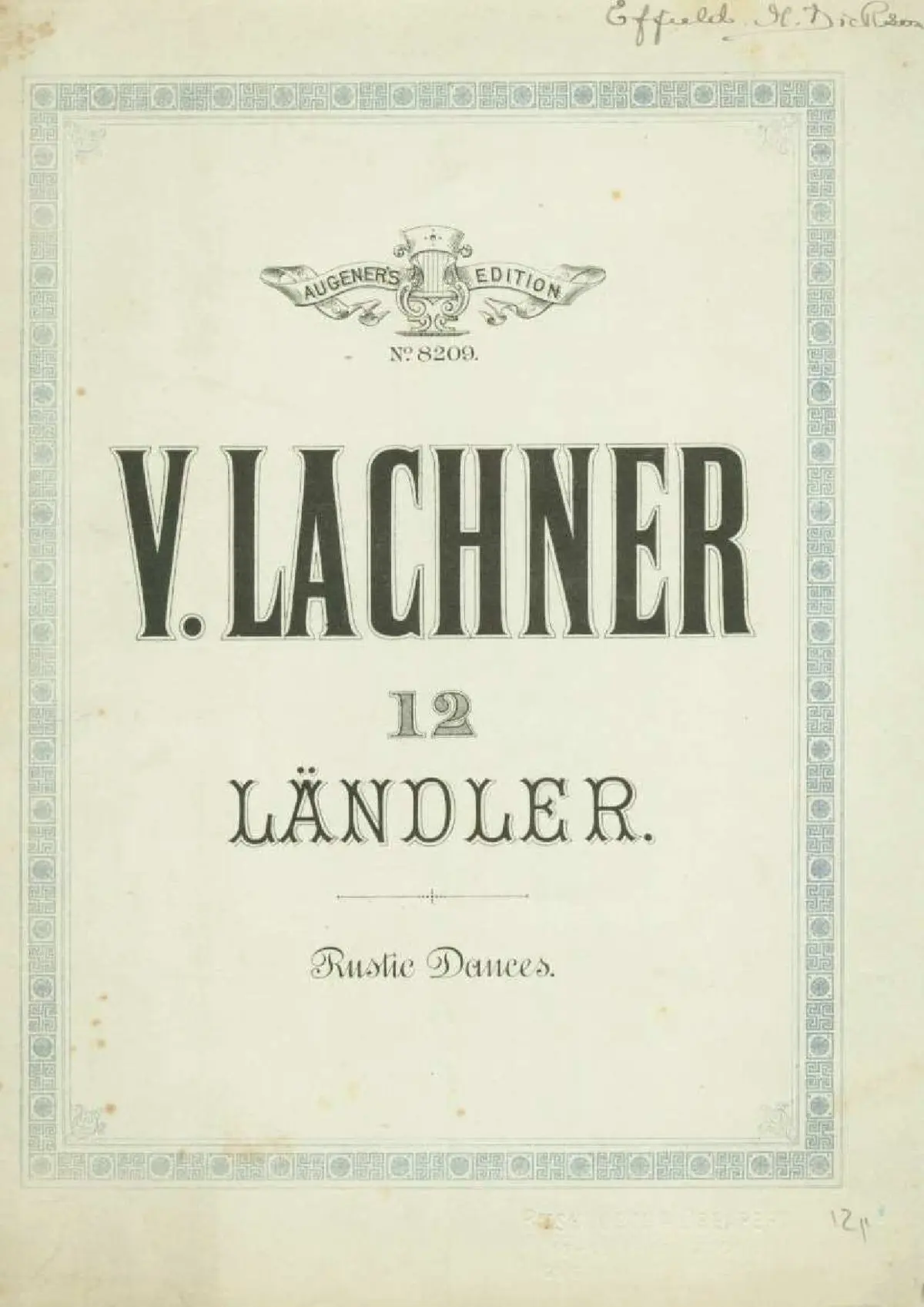 12 Ländler with Intermezzo and Finale - Page 1