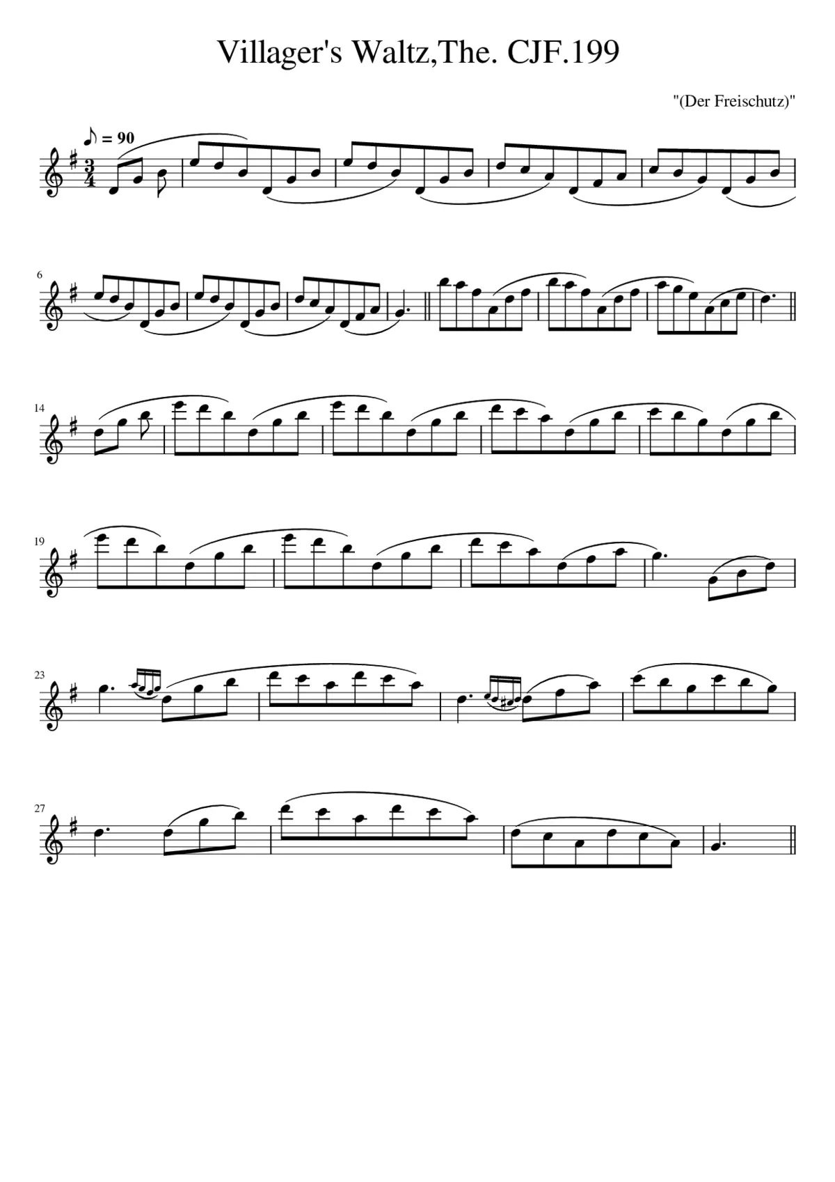 Villager's WaltzThe. CJF.199 - Page 1