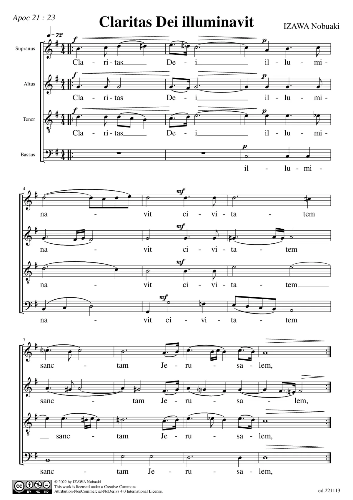 Claritas Dei illuminavit - Page 1