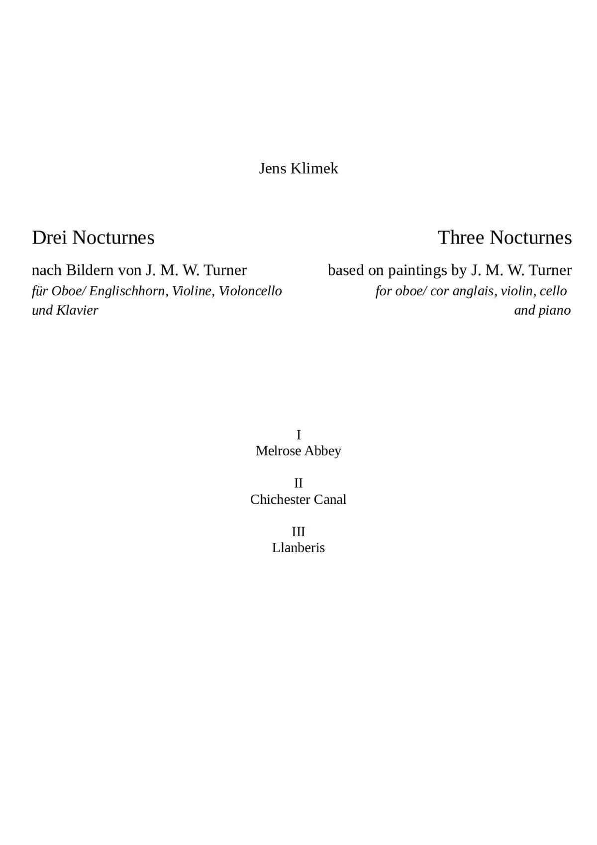 Three Nocturnes based on paintings by J. M. W. Turner - Page 1